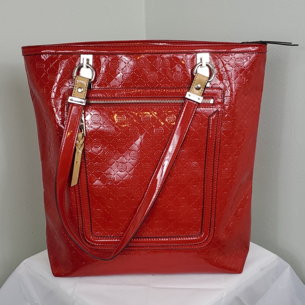 Dana Buchman Red Oversized Shoulder Bag